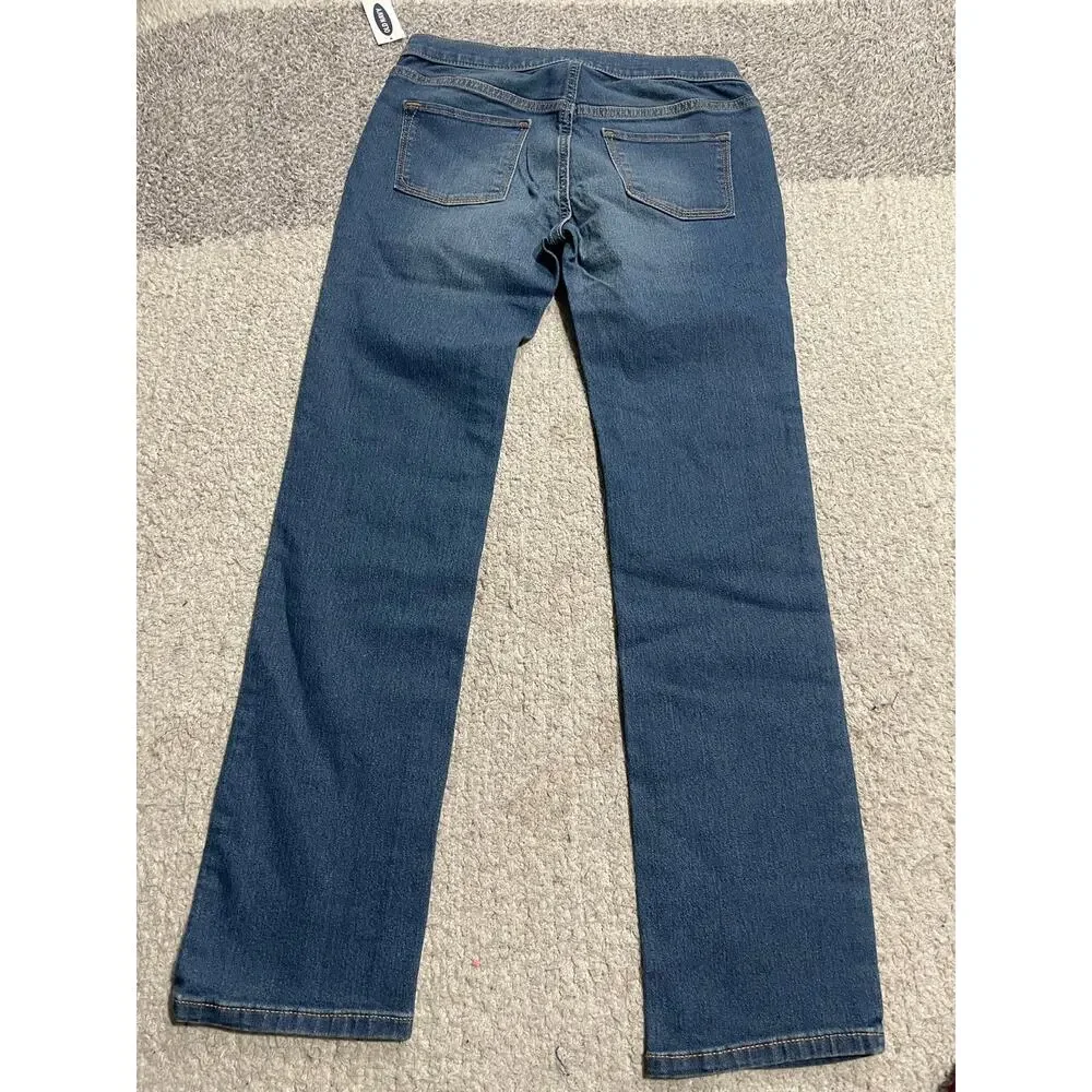 NWT Old Navy Jeggings Girl's Size Large 10-12 Pull On Skinny Jeans Stretch Blue
